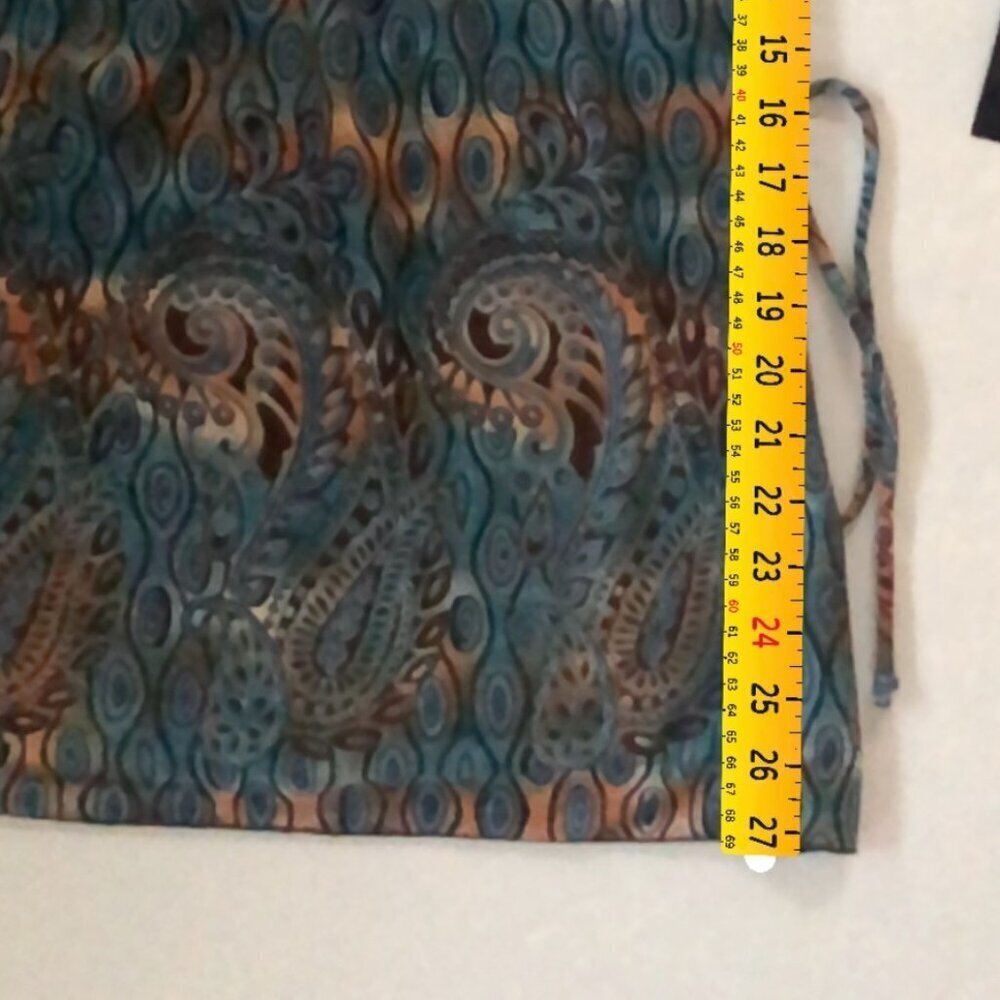 Vintage JTB Y2K Top Medium Babydoll Empire Waist Abstract Paisley Studs Boho NWT - Picture 12 of 12